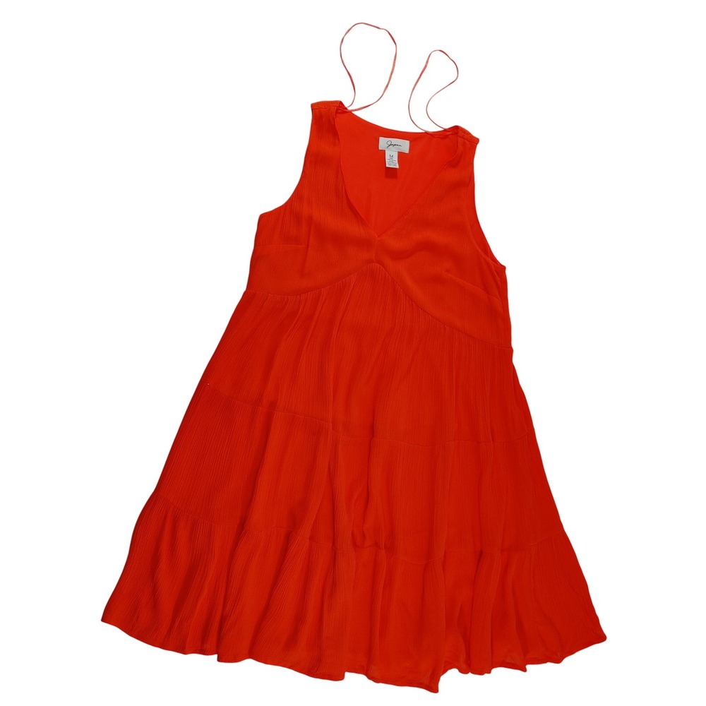 Jopra Orange‎ Tiered Sleeveless V Neck Mini Dress - Size M